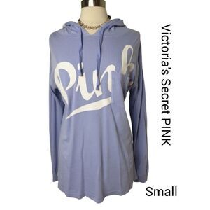 PINK Victoria's Secret Hooded Pullover Lightweight Loose Fit Purple Small NWOT